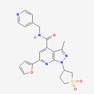 1-(1,1-dioxidotetrahydrothiophen-3-yl)-6-(furan-2-yl)-3-methyl-N-(pyridin-4-ylmethyl)-1H-pyrazolo[3,4-b]pyridine-4-carboxamide