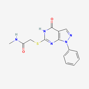 N-methyl-2-((4-oxo-1-phenyl-4,5-dihydro-1H-pyrazolo[3,4-d]pyrimidin-6-yl)thio)acetamide