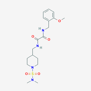molecular formula C18H28N4O5S B2779209 N-{[1-(dimethylsulfamoyl)piperidin-4-yl]methyl}-N'-[(2-methoxyphenyl)methyl]ethanediamide CAS No. 2097920-71-1