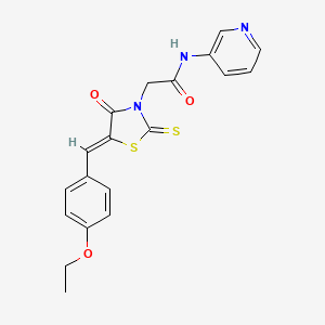 (Z)-2-(5-(4-ethoxybenzylidene)-4-oxo-2-thioxothiazolidin-3-yl)-N-(pyridin-3-yl)acetamide