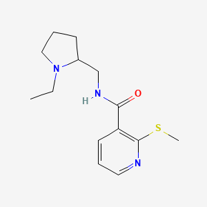N-[(1-ethylpyrrolidin-2-yl)methyl]-2-(methylsulfanyl)pyridine-3-carboxamide