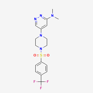 N,N-dimethyl-5-(4-((4-(trifluoromethyl)phenyl)sulfonyl)piperazin-1-yl)pyridazin-3-amine