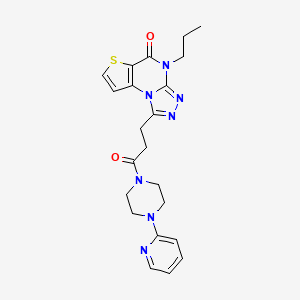 1-(3-oxo-3-(4-(pyridin-2-yl)piperazin-1-yl)propyl)-4-propylthieno[2,3-e][1,2,4]triazolo[4,3-a]pyrimidin-5(4H)-one