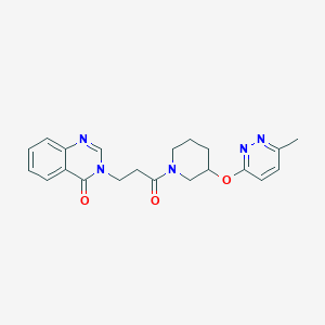 3-(3-(3-((6-methylpyridazin-3-yl)oxy)piperidin-1-yl)-3-oxopropyl)quinazolin-4(3H)-one