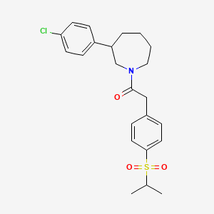 1-(3-(4-Chlorophenyl)azepan-1-yl)-2-(4-(isopropylsulfonyl)phenyl)ethanone