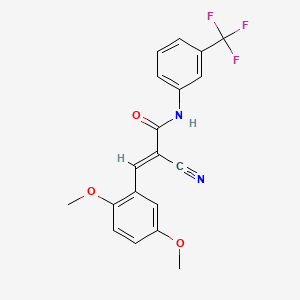 (2E)-2-cyano-3-(2,5-dimethoxyphenyl)-N-[3-(trifluoromethyl)phenyl]acrylamide
