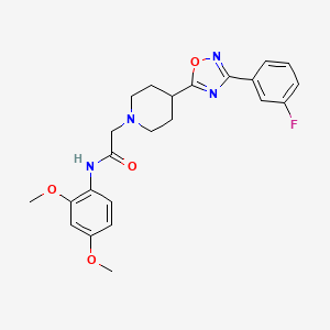 N-(2,4-dimethoxyphenyl)-2-(4-(3-(3-fluorophenyl)-1,2,4-oxadiazol-5-yl)piperidin-1-yl)acetamide