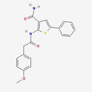 2-[2-(4-Methoxyphenyl)acetamido]-5-phenylthiophene-3-carboxamide