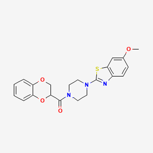 (2,3-Dihydrobenzo[b][1,4]dioxin-2-yl)(4-(6-methoxybenzo[d]thiazol-2-yl)piperazin-1-yl)methanone