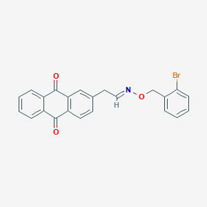 molecular formula C23H16BrNO3 B2779258 2-(9,10-dioxo-9,10-dihydro-2-anthracenyl)acetaldehyde O-(2-bromobenzyl)oxime CAS No. 338961-94-7