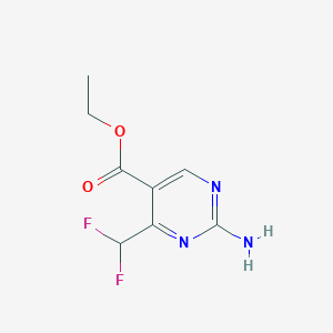 molecular formula C8H9F2N3O2 B2779261 Ethyl 2-amino-4-(difluoromethyl)pyrimidine-5-carboxylate CAS No. 1594807-73-4