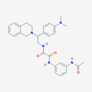 molecular formula C29H33N5O3 B2779271 N-{2-[4-(dimethylamino)phenyl]-2-(1,2,3,4-tetrahydroisoquinolin-2-yl)ethyl}-N'-(3-acetamidophenyl)ethanediamide CAS No. 941870-04-8