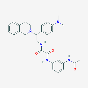 molecular formula C29H33N5O3 B2779271 N1-(3-acetamidophenyl)-N2-(2-(3,4-dihydroisoquinolin-2(1H)-yl)-2-(4-(dimethylamino)phenyl)ethyl)oxalamide CAS No. 941870-04-8