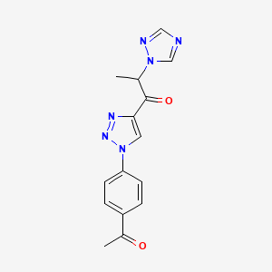 1-[1-(4-acetylphenyl)-1H-1,2,3-triazol-4-yl]-2-(1H-1,2,4-triazol-1-yl)-1-propanone