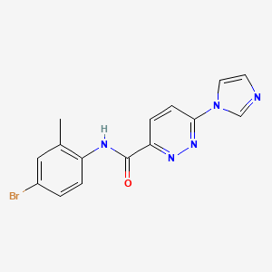 molecular formula C15H12BrN5O B2779275 N-(4-bromo-2-methylphenyl)-6-(1H-imidazol-1-yl)pyridazine-3-carboxamide CAS No. 1396883-42-3