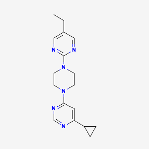 molecular formula C17H22N6 B2779278 2-[4-(6-Cyclopropylpyrimidin-4-yl)piperazin-1-yl]-5-ethylpyrimidine CAS No. 2380141-41-1