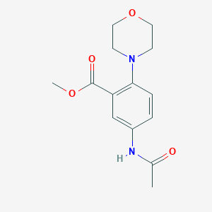 molecular formula C14H18N2O4 B277928 METHYL 5-ACETAMIDO-2-(MORPHOLIN-4-YL)BENZOATE 