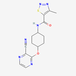 N-((1r,4r)-4-((3-cyanopyrazin-2-yl)oxy)cyclohexyl)-4-methyl-1,2,3-thiadiazole-5-carboxamide