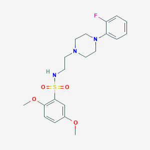 molecular formula C20H26FN3O4S B2779282 N-(2-(4-(2-fluorophenyl)piperazin-1-yl)ethyl)-2,5-dimethoxybenzenesulfonamide CAS No. 1049391-00-5