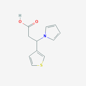 molecular formula C11H11NO2S B2779291 3-(1H-pyrrol-1-yl)-3-(3-thienyl)propanoic acid CAS No. 866019-33-2
