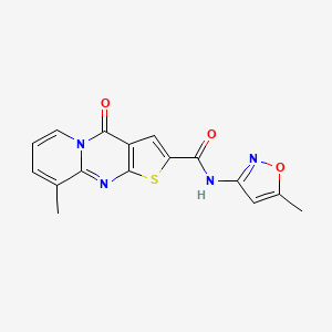 9-methyl-N-(5-methylisoxazol-3-yl)-4-oxo-4H-pyrido[1,2-a]thieno[2,3-d]pyrimidine-2-carboxamide