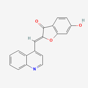 6-Hydroxy-2-(4-quinolylmethylene)benzo[b]furan-3-one