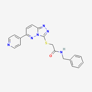 molecular formula C19H16N6OS B2779316 N-benzyl-2-{[6-(pyridin-4-yl)-[1,2,4]triazolo[4,3-b]pyridazin-3-yl]sulfanyl}acetamide CAS No. 891110-82-0