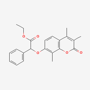molecular formula C22H22O5 B2779333 ethyl phenyl[(3,4,8-trimethyl-2-oxo-2H-chromen-7-yl)oxy]acetate CAS No. 500204-37-5