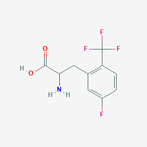 molecular formula C10H9F4NO2 B2779336 2-amino-3-[5-fluoro-2-(trifluoromethyl)phenyl]propanoic Acid CAS No. 1260002-41-2