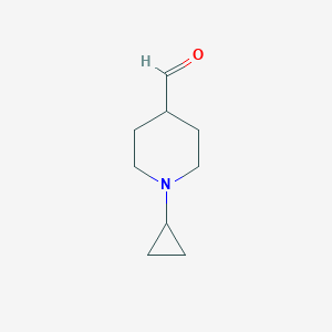molecular formula C9H15NO B2779339 1-Cyclopropylpiperidine-4-carbaldehyde CAS No. 1556703-59-3