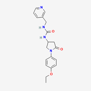 molecular formula C19H22N4O3 B2779340 1-(1-(4-Ethoxyphenyl)-5-oxopyrrolidin-3-yl)-3-(pyridin-3-ylmethyl)urea CAS No. 894014-26-7