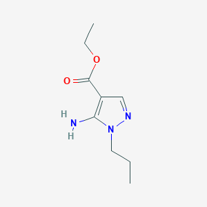 molecular formula C9H15N3O2 B2779344 ethyl 5-amino-1-propyl-1H-pyrazole-4-carboxylate CAS No. 1251379-01-7