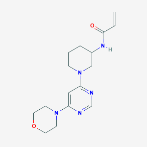B2779345 N-{1-[6-(morpholin-4-yl)pyrimidin-4-yl]piperidin-3-yl}prop-2-enamide CAS No. 2094340-83-5