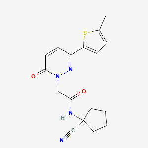molecular formula C17H18N4O2S B2779353 N-(1-cyanocyclopentyl)-2-[3-(5-methylthiophen-2-yl)-6-oxo-1,6-dihydropyridazin-1-yl]acetamide CAS No. 1252506-26-5
