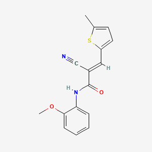 (E)-2-cyano-N-(2-methoxyphenyl)-3-(5-methylthiophen-2-yl)prop-2-enamide