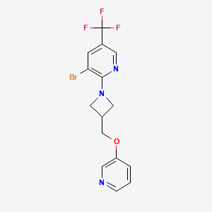 3-Bromo-2-[3-(pyridin-3-yloxymethyl)azetidin-1-yl]-5-(trifluoromethyl)pyridine