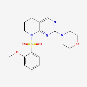 4-(8-((2-Methoxyphenyl)sulfonyl)-5,6,7,8-tetrahydropyrido[2,3-d]pyrimidin-2-yl)morpholine