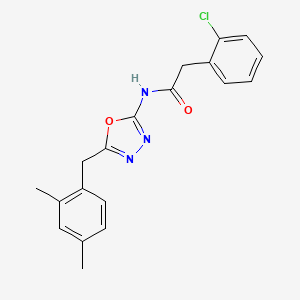2-(2-chlorophenyl)-N-(5-(2,4-dimethylbenzyl)-1,3,4-oxadiazol-2-yl)acetamide