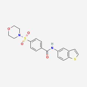 molecular formula C19H18N2O4S2 B2779380 N-(benzo[b]thiophen-5-yl)-4-(morpholinosulfonyl)benzamide CAS No. 477502-76-4