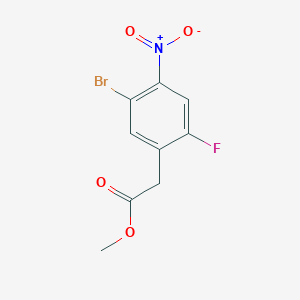 molecular formula C9H7BrFNO4 B2779413 Methyl 2-(5-bromo-2-fluoro-4-nitrophenyl)acetate CAS No. 1706449-40-2