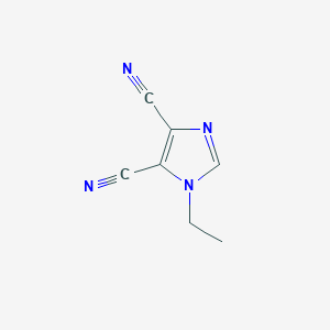 molecular formula C7H6N4 B2779417 1-Ethyl-1H-imidazole-4,5-dicarbonitrile CAS No. 133123-67-8