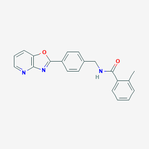 molecular formula C21H17N3O2 B277944 2-methyl-N-(4-[1,3]oxazolo[4,5-b]pyridin-2-ylbenzyl)benzamide 