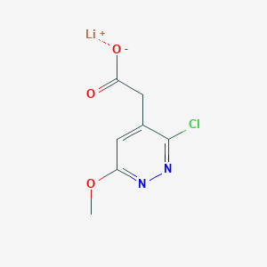 molecular formula C7H6ClLiN2O3 B2779450 Lithium;2-(3-chloro-6-methoxypyridazin-4-yl)acetate CAS No. 2445791-70-6