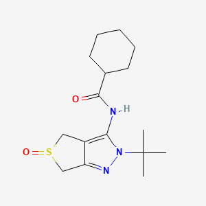 B2779457 N-(2-(tert-butyl)-5-oxido-4,6-dihydro-2H-thieno[3,4-c]pyrazol-3-yl)cyclohexanecarboxamide CAS No. 1019099-94-5