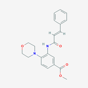 molecular formula C21H22N2O4 B277948 Methyl 3-(cinnamoylamino)-4-(4-morpholinyl)benzoate 