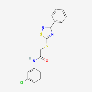 B2779485 N-(3-chlorophenyl)-2-((3-phenyl-1,2,4-thiadiazol-5-yl)thio)acetamide CAS No. 864856-04-2