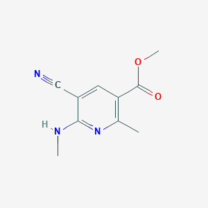 molecular formula C10H11N3O2 B2779500 Methyl 5-cyano-2-methyl-6-(methylamino)pyridine-3-carboxylate CAS No. 890095-93-9