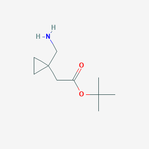 molecular formula C10H19NO2 B2779502 Tert-butyl 2-[1-(aminomethyl)cyclopropyl]acetate CAS No. 2248285-48-3