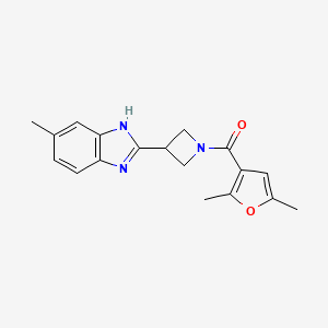 (2,5-dimethylfuran-3-yl)(3-(5-methyl-1H-benzo[d]imidazol-2-yl)azetidin-1-yl)methanone