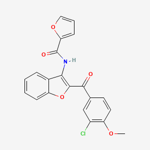 N-[2-(3-chloro-4-methoxybenzoyl)-1-benzofuran-3-yl]furan-2-carboxamide